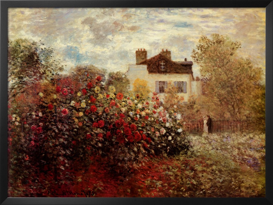 The Artists Garden At Argenteuil-Claude Monet Painting